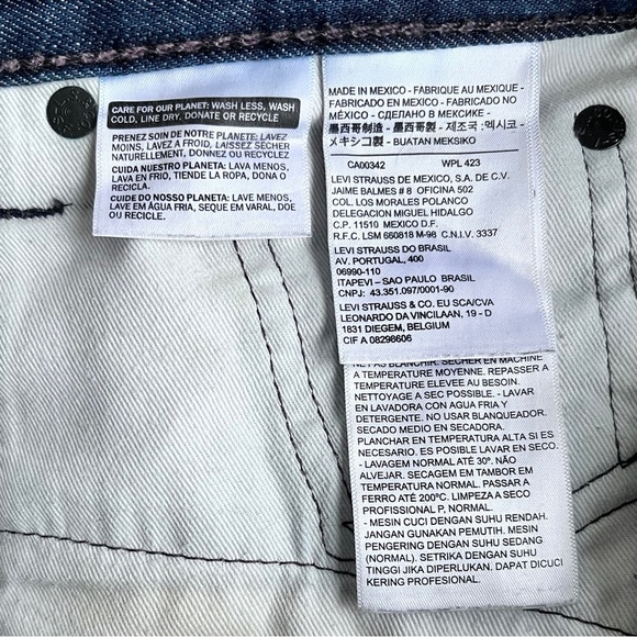 Men’s Levi’s 513 Western Cowboy Dark Wash Straight Leg Jeans Size 33 X 32 - Picture 10 of 11